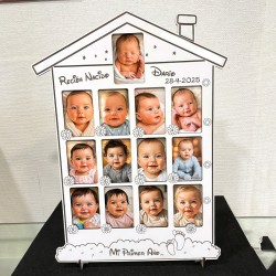 Marco Ventana para 13 Fotos de Bebé – Registro Mensual de su Primer Año