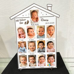 Marco para 13 Fotos de Bebé – Registro Mensual de su Primer Año