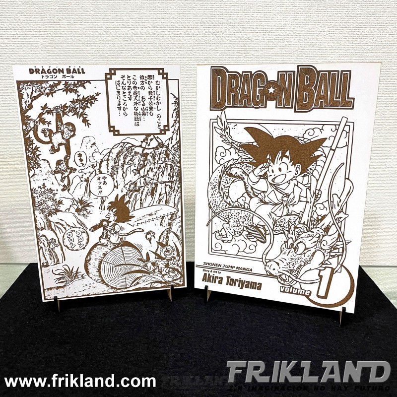 Dragon Ball Manga in wood