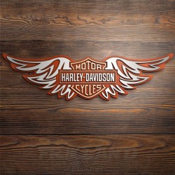 Harley Motor Company con Alas- 3D Logo